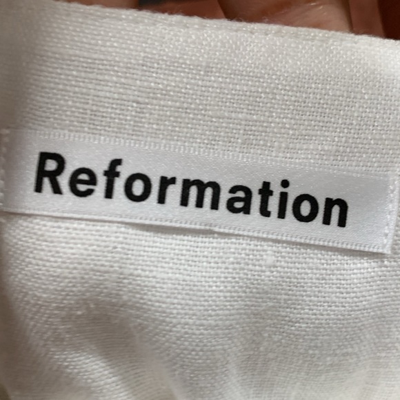 Reformation white linen midi dress - Picture 7 of 12